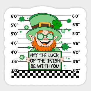 May The Luck of The Irish Be With You Shamrock Gifts Clover Sticker